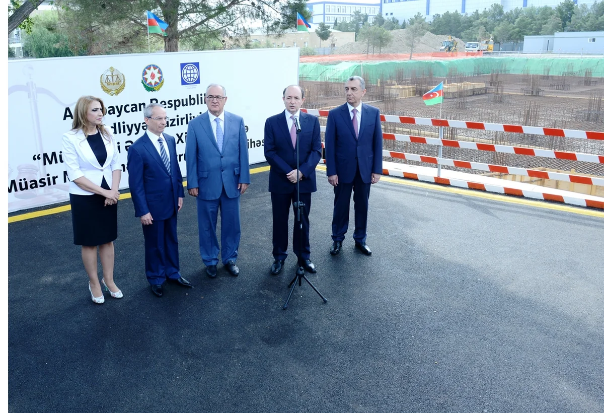 Sumqayıt şəhərində yeni Məhkəmə Kompleksinin təməli qoyulub