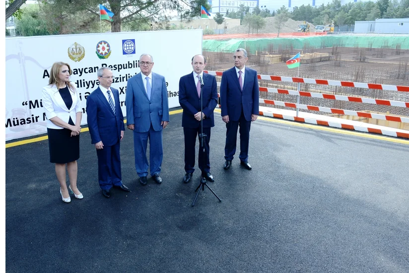 Sumqayıt şəhərində yeni Məhkəmə Kompleksinin təməli qoyulub