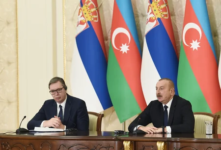 Azerbaijani and Serbian Presidents make press statements