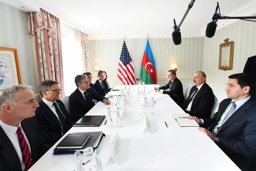 President of Azerbaijan Ilham Aliyev meets US Secretary of State Antony Blinken in Munich