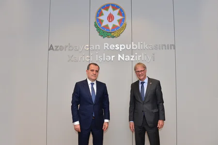 Azerbaijani FM meets German envoy