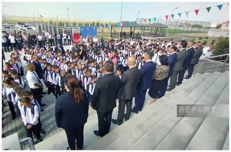 Heydər Əliyev Fondunun Şamaxıda inşa etdirdiyi məktəbin açılışı olub