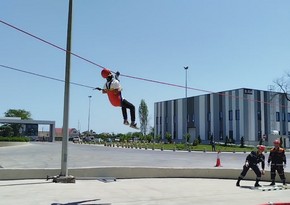 Xaçmazda yanğın-taktiki təlim keçirilib