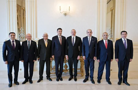 Prezident İlham Əliyev İordaniya parlamentinin Nümayəndələr Palatasının sədrini qəbul edib