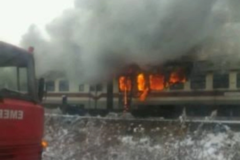 Gürcüstanda qatar yanıb