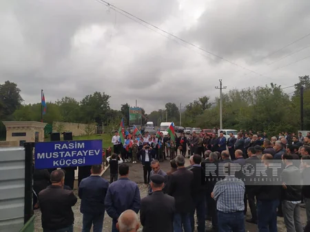 Oğuzda şəhid bulağının açılışı olub