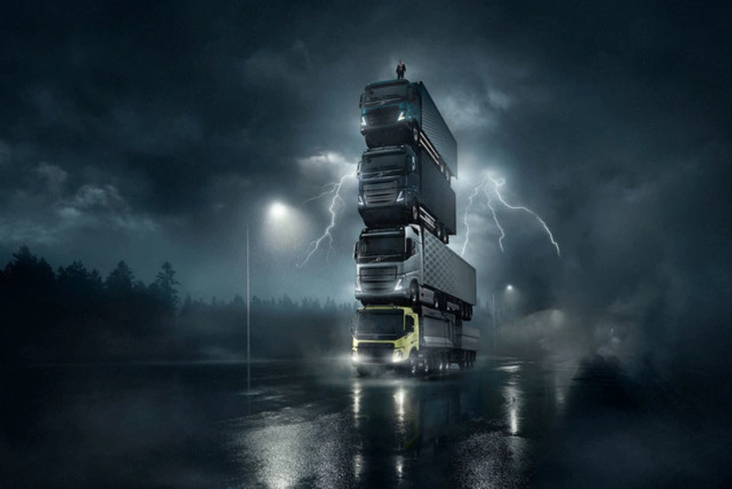 “Volvo”dan “4 mərtəbəli” yük maşını reklamı - VİDEO