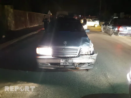 В Абшероне произошло ДТП, возникла длинная пробка - ФОТО