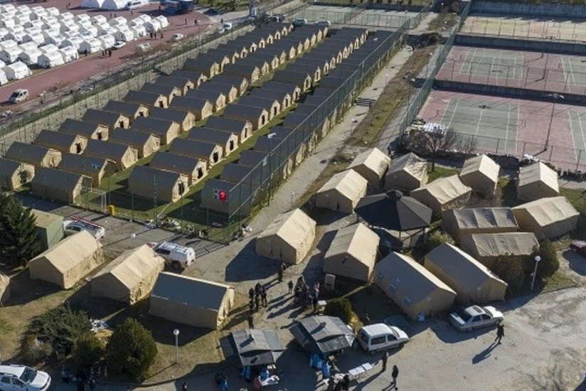 Azerbaijani rescuers set up tent camp for earthquake victims in Kahramanmaras