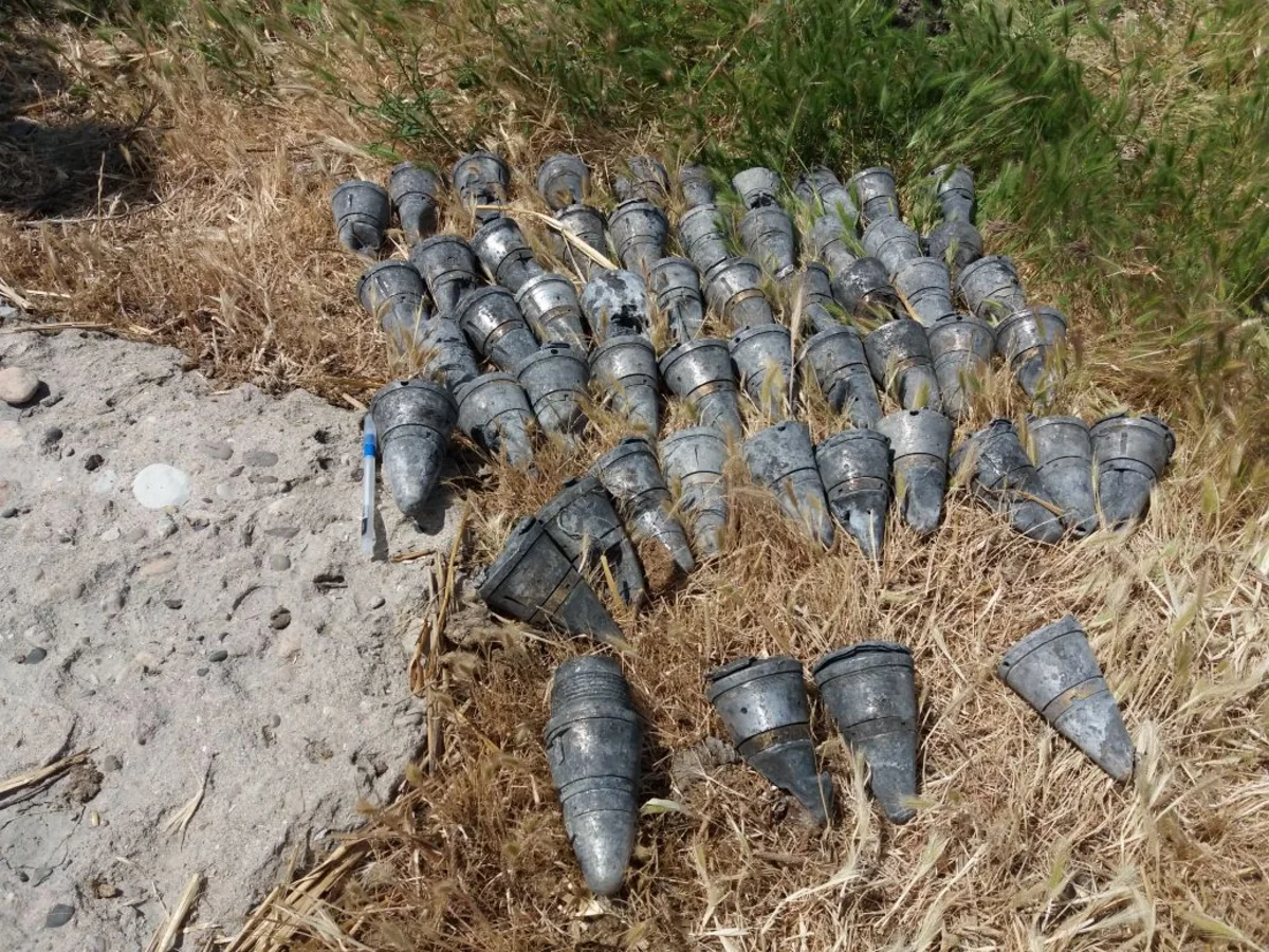 Xızıda 54 ədəd yanmış döyüş başlığı tapılıb