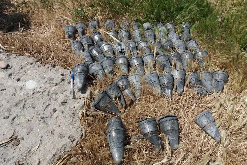 Xızıda 54 ədəd yanmış döyüş başlığı tapılıb