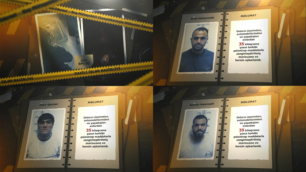 DİN əməliyyat keçirib, üç şəxsdən 35 kiloqram narkotik aşkarlanıb