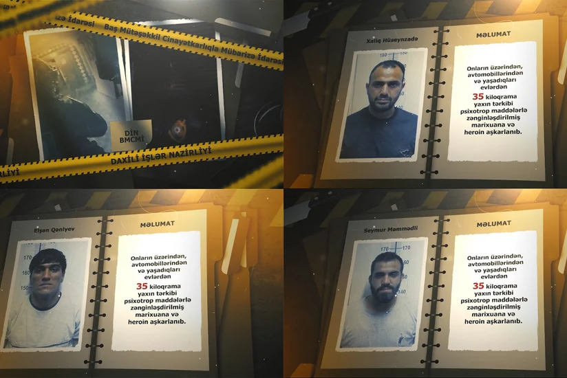 DİN əməliyyat keçirib, üç şəxsdən 35 kiloqram narkotik aşkarlanıb