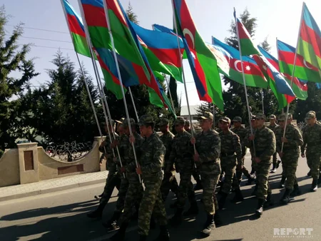 Ağdamda keçirilən Bayraq yürüşü başa çatıb - FOTOREPORTAJ - YENİLƏNİB