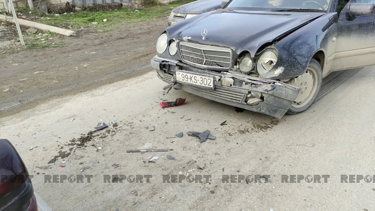 Qubada zəncirvari qəza olub, dörd avtomobil toqquşub