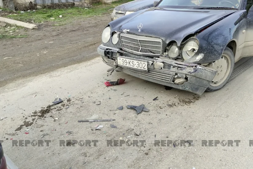 Qubada zəncirvari qəza olub, dörd avtomobil toqquşub