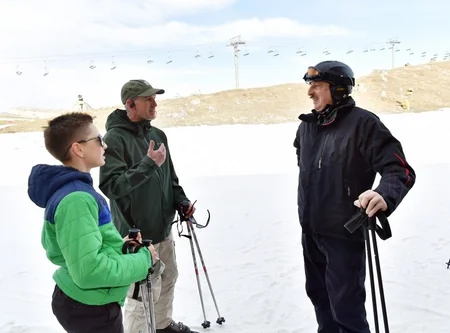 President Ilham Aliyev and first lady Mehriban Aliyeva viewed work done at Shahdag Tourism Center