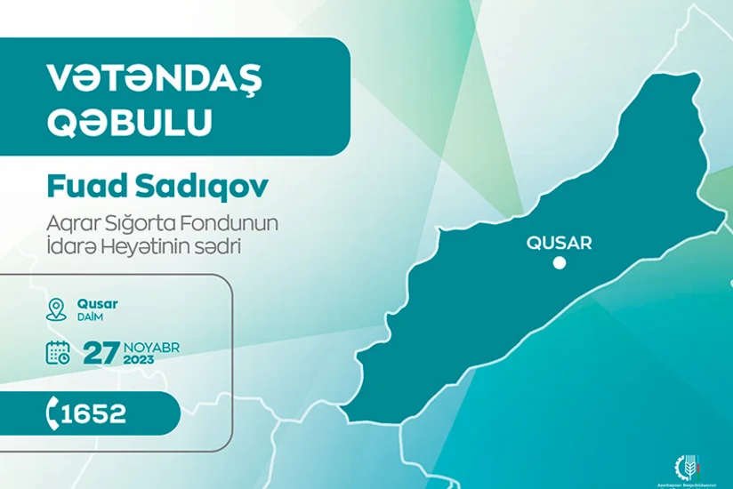 Aqrar Sığorta Fondunun sədri Qusarda vətəndaşları qəbul edib