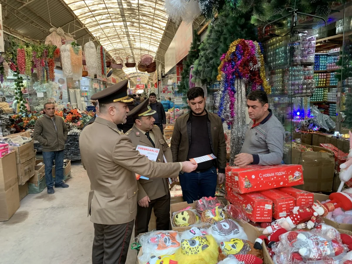 Sədərək ticarət mərkəzində yanğınla bağlı təlim keçirilib