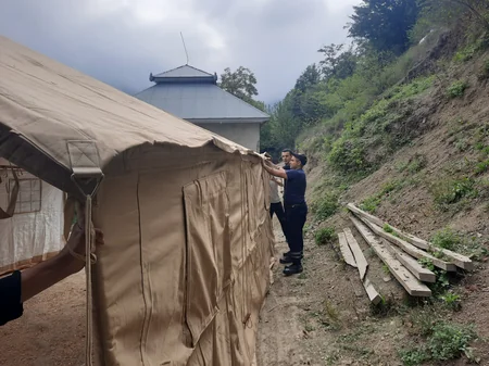 В Астаре произошел оползень