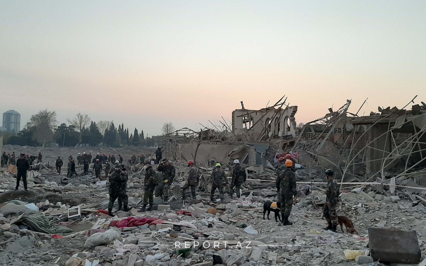 Working Group on Ganja city calculates damage by Armenia's rocket attack 