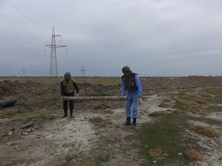 Bakı-Novorossiysk neft kəməri yaxınlığında partlamamış hərbi sursatlar tapılıb