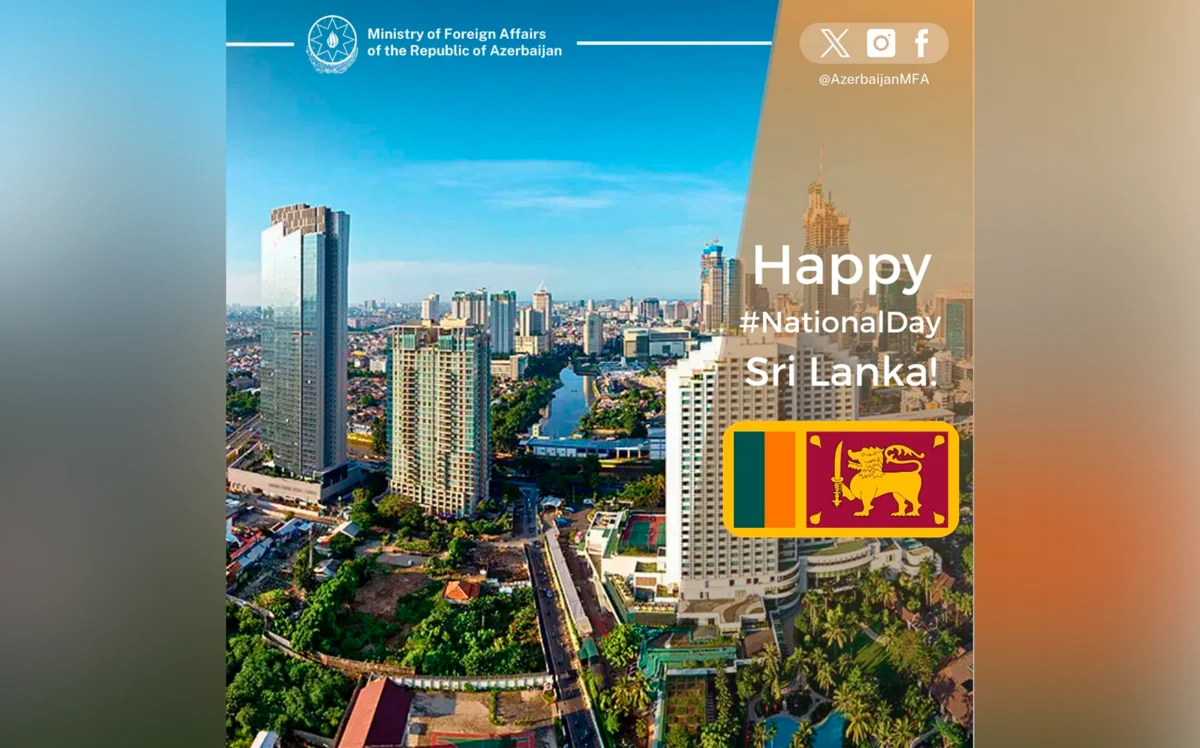 Azerbaijan MFA congratulates Sri Lanka on Independence Day