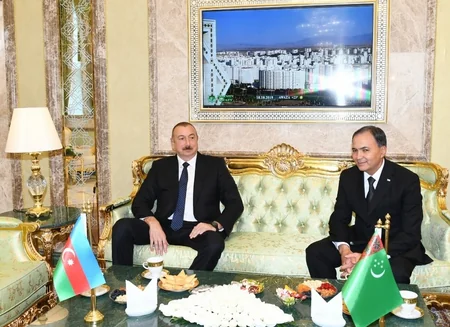 President Ilham Aliyev arrived in Turkmenistan for working visit
