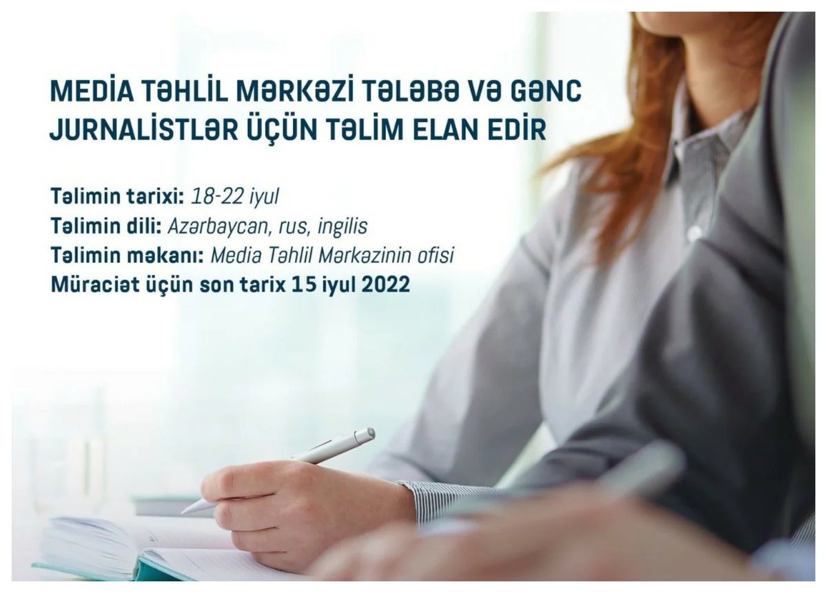 Gənc jurnalistlər üçün təlim keçiriləcək