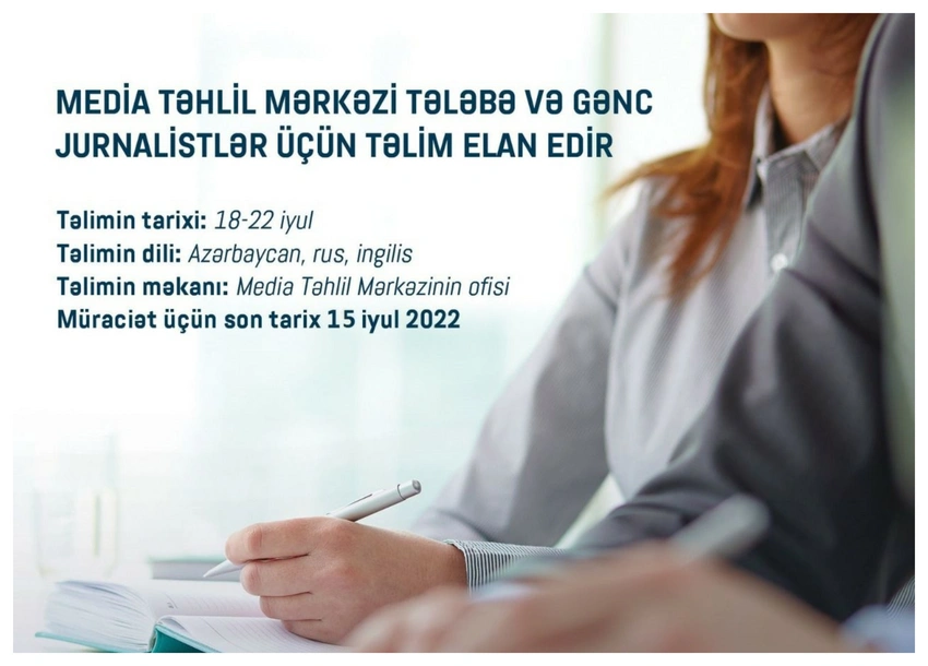 Gənc jurnalistlər üçün təlim keçiriləcək