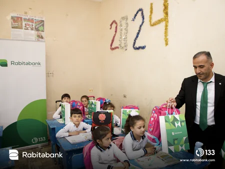 Rabitəbankdan Ümumdünya Kitab Günündə Ağdam kənd məktəbinə dəstək