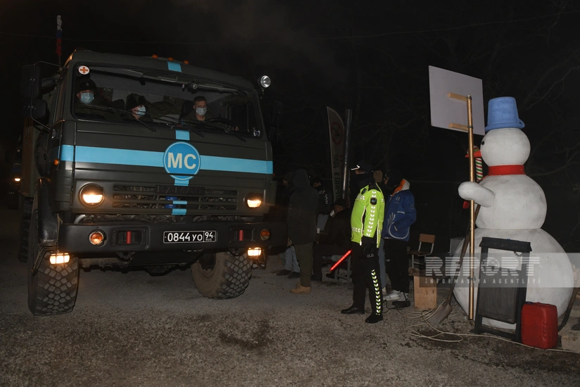 Bu gün Xankəndi-Laçın yolunda sülhməramlıların 61 avtomobilinin hərəkətinə şərait yaradılıb - YENİLƏNİB-12