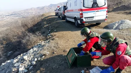 Şəmkirdə əl qumbaraları və mərmilər tapıldı