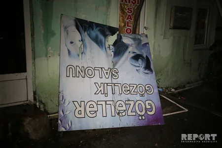 “Sabunçu bazarı”nda baş verən yanğından - FOTOREPORTAJ