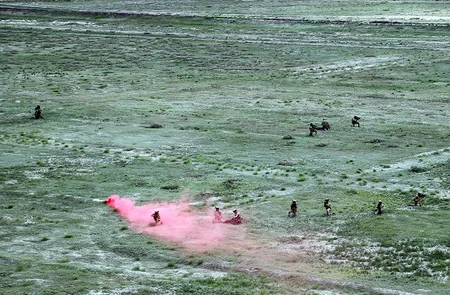 Azerbaijani military pilots perform tasks in international training