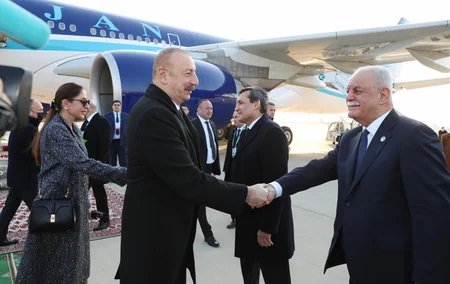 President Ilham Aliyev arrives in Turkmenistan for working visit