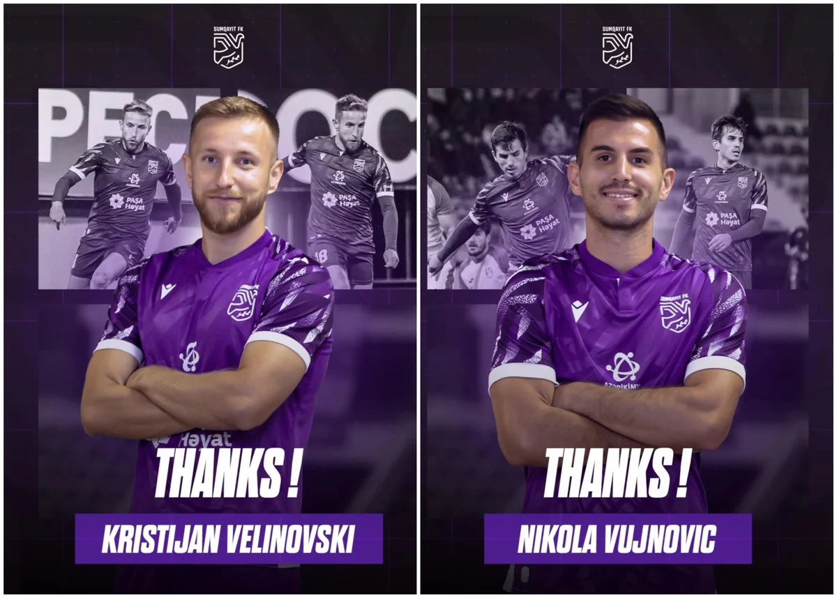 Sumqayıt iki futbolçusu ilə vidalaşdığını açıqlayıb