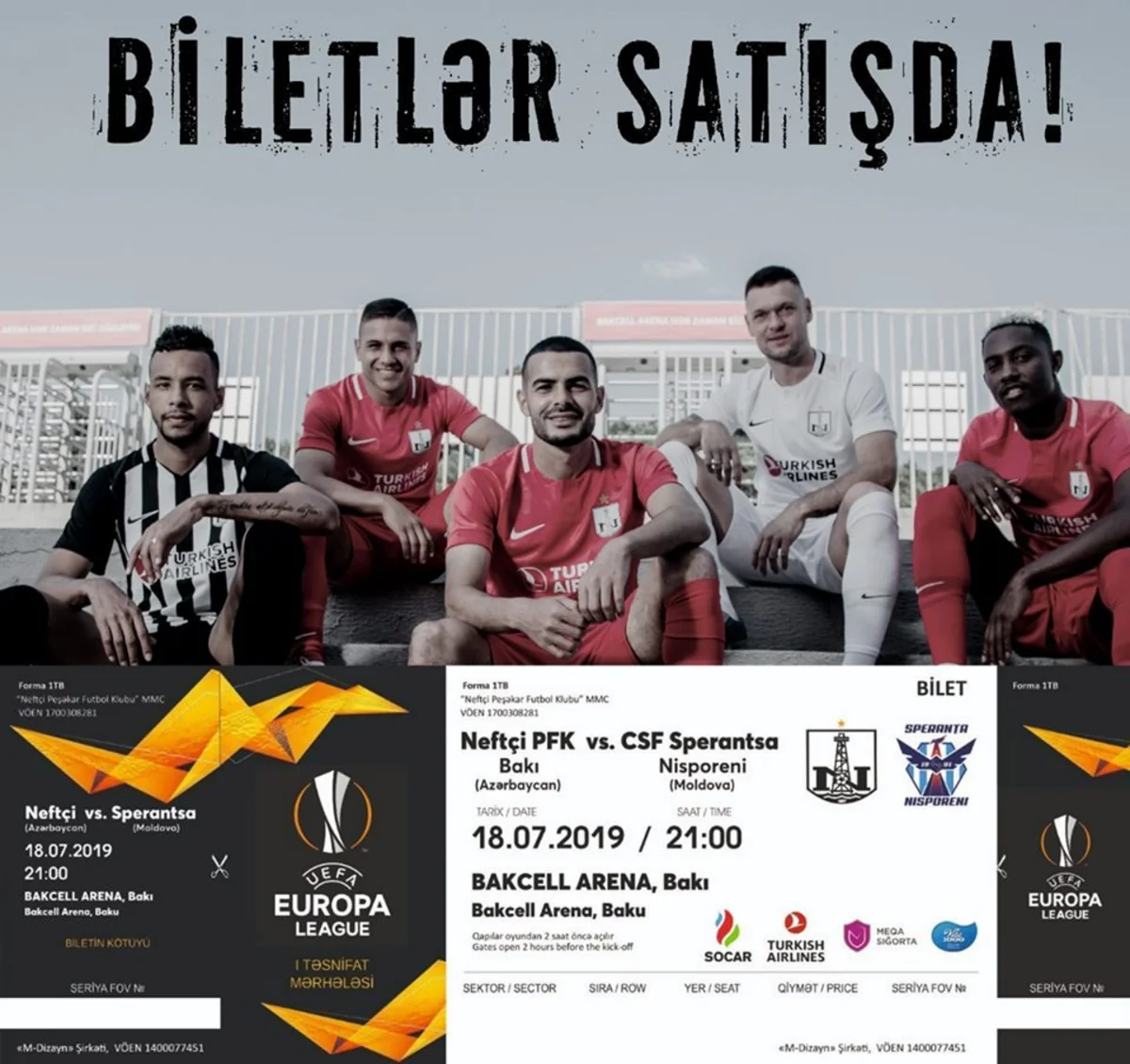 Neftçi - Sperantsa oyununun biletləri satışa çıxarılıb