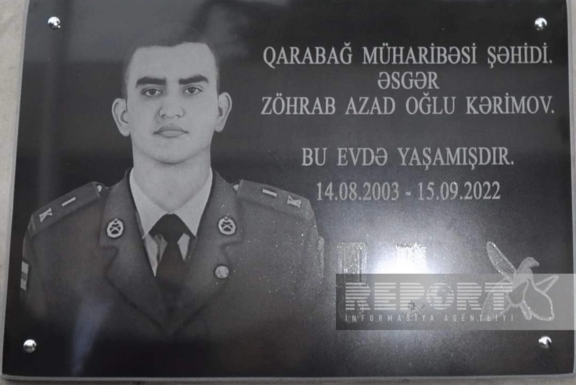 В Билясуваре состоялось открытие мемориальной доски в память о шехиде Зохрабе Керимове