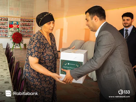 Rabitəbank Qurban bayramı ərəfəsində şəhid və qazi ailələrinə dəstək olub