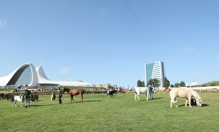 Heydər Əliyev Mərkəzinin parkında Uşaq festivalı keçirilib