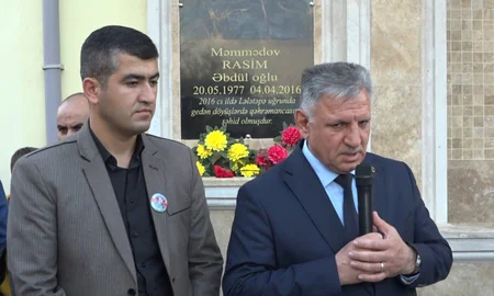 Naxçıvanda Aprel döyüşlərinin qəhrəmanının xatirəsinə bulaq-abidə açılıb