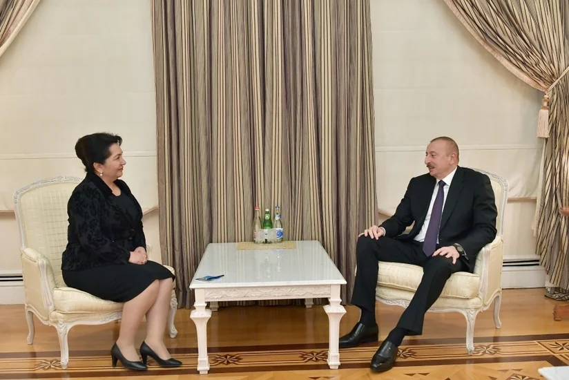 Prezident İlham Əliyev Özbəkistan Ali Məclisi Senatının sədrini qəbul edib