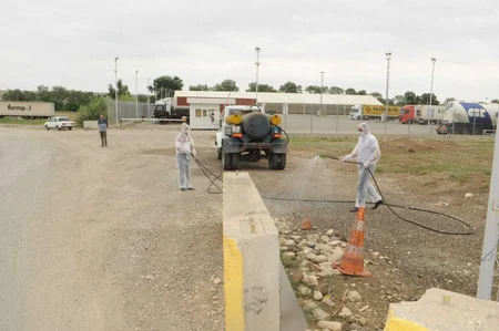 Gürcüstanla sərhəd bölgələrində dezinfeksiya tədbirləri görülür
