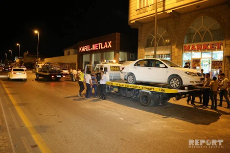 Bakıda iki avtomobil toqquşub: xəsarət alan var - FOTO - VİDEO - YENİLƏNİB