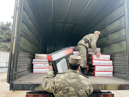 Azerbaijani Defense Ministry sends another batch of aid to Türkiye