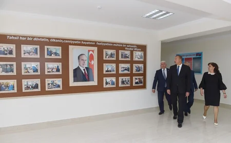 President Ilham Aliyev viewed school No. 265 in Khatai district after major overhaul