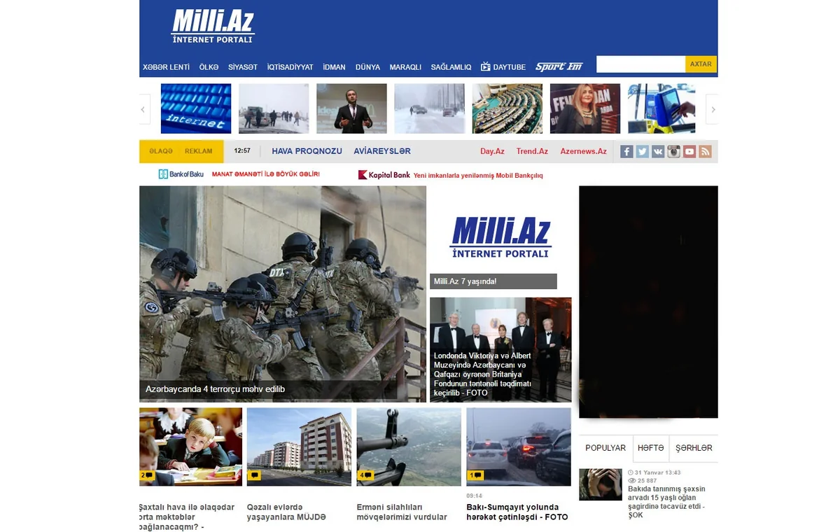 Milli.Az 7 yaşını qeyd edir