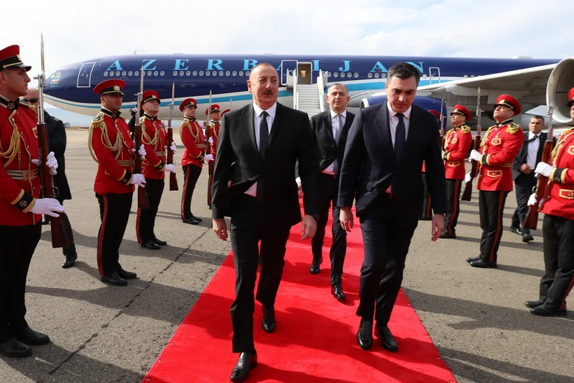 Prezident İlham Əliyev Gürcüstana işgüzar səfərə gedib