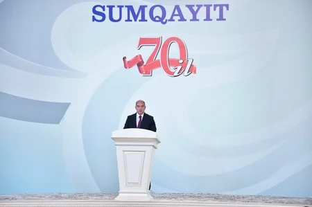 Prezident Sumqayıtın 70 illiyinə həsr olunan tədbirdə iştirak edib - YENİLƏNİB-2